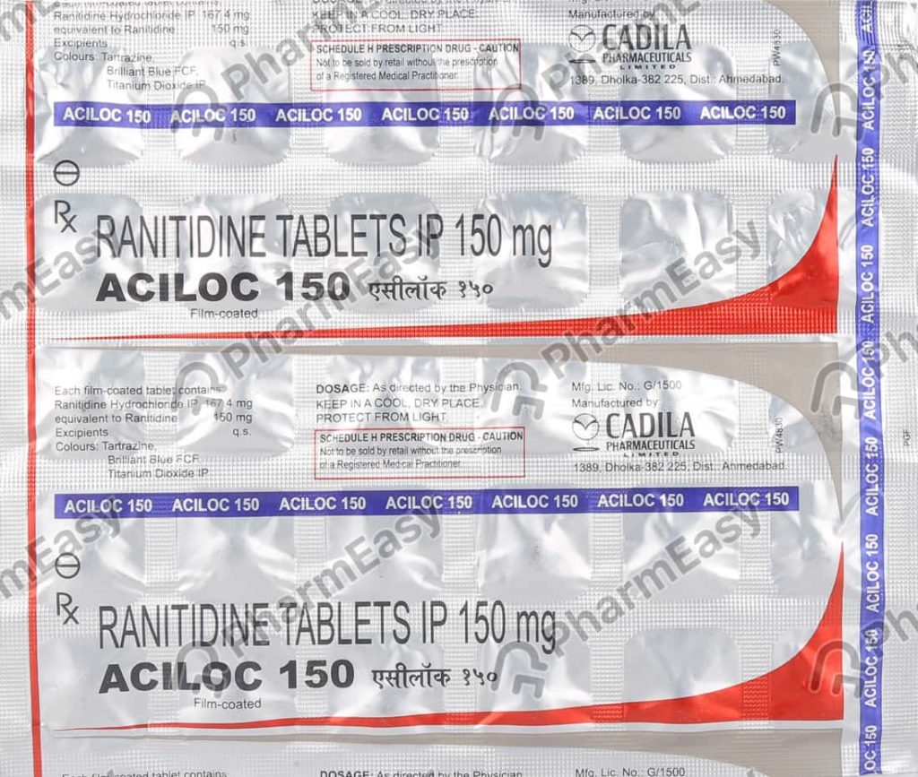 ACILOC 150 MG TAB STRP